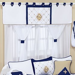 Cortina Quarto de Bebê Ursinho Marinho 5 Peças Cortina Quarto de Bebê Ursinho Marinho 5 Peças