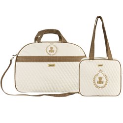 Kit Bolsa Maternidade Puppi Coroa Palha G e P Kit Bolsa Maternidade Puppi Coroa Palha G e P