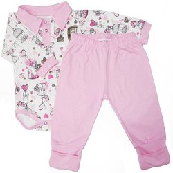 Conjunto de Bebê Body e Mijão Gaiolinha Rosa Conjunto de Bebê Body e Mijão Gaiolinha Rosa