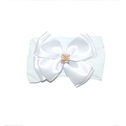 Faixa de Cabelo para Bebê Princess Branco Faixa de Cabelo para Bebê Princess Branco