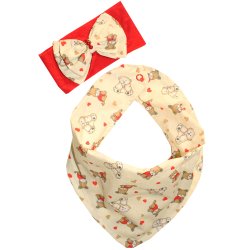 Babador Bandana Ursinhos e Faixa de Cabelo Babador Bandana Ursinhos e Faixa de Cabelo