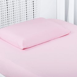 Jogo de Lençol de Berço Rosa Malha 2 Peças Jogo de Lençol de Berço Rosa Malha 2 Peças