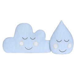 Almofada Gotinha e Nuvem Azul 2 Peças Almofada Gotinha e Nuvem Azul 2 Peças