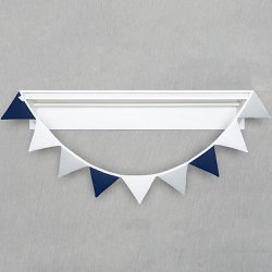 Varal de Bandeirinhas Marinho, Branco e Cinza Varal de Bandeirinhas Marinho, Branco e Cinza