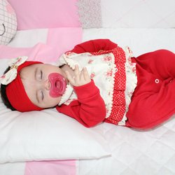 Saída de Maternidade Duda Vermelho 4 Peças Saída de Maternidade Duda Vermelho 4 Peças