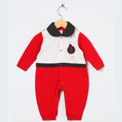 Macacão Manga Longa Joaninha Titi Vermelho Macacão Manga Longa Joaninha Titi Vermelho