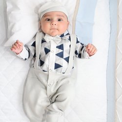 Saída de Maternidade Miguel Cinza 4 Peças Saída de Maternidade Miguel Cinza 4 Peças