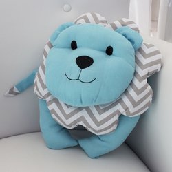 Almofada Leão Azul Tiffany Chevron Almofada Leão Azul Tiffany Chevron
