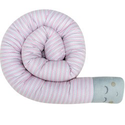 Minhocão de Berço Chevron Zig Zag Rosa Minhocão de Berço Chevron Zig Zag Rosa