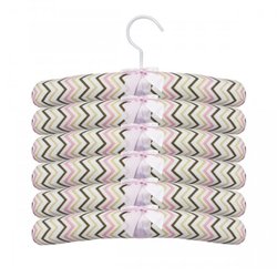 Kit de Cabide Chevron Zig Zag Rosa 6 Peças Kit de Cabide Chevron Zig Zag Rosa 6 Peças