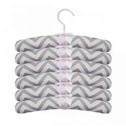 Kit de Cabide Chevron Rosa 6 Peças Kit de Cabide Chevron Rosa 6 Peças