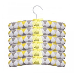 Kit de Cabide Losango Amarelo 6 Peças Kit de Cabide Losango Amarelo 6 Peças