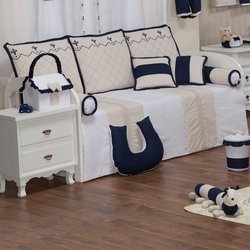 Kit Cama Babá Esplendor Marinho 100% Algodão 10 Peças Kit Cama Babá Esplendor Marinho 100% Algodão 10 Peças