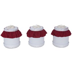 Jogo de Potes Esplendor Marsala 3 Peças Jogo de Potes Esplendor Marsala 3 Peças