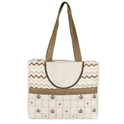 Bolsa Sacola Nobreza Chevron Palha M Bolsa Sacola Nobreza Chevron Palha M