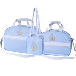 Kit Bolsa Maternidade Basic Azul 3 Peças Kit Bolsa Maternidade Basic Azul 3 Peças