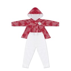 Conjunto de Bebê Luna Vermelho Conjunto de Bebê Luna Vermelho