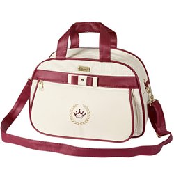 Bolsa Maternidade Minha Coroa Palha e Bordô M Bolsa Maternidade Minha Coroa Palha e Bordô M