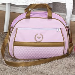 Bolsa Maternidade Golden Rosa e Dourado G Bolsa Maternidade Golden Rosa e Dourado G
