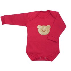 Body de Bebê My Bear Vermelho Manga Longa Body de Bebê My Bear Vermelho Manga Longa
