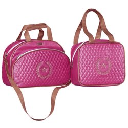 Kit Bolsa Maternidade Puppi Coroa Pink P e M 2 Peças Kit Bolsa Maternidade Puppi Coroa Pink P e M 2 Peças