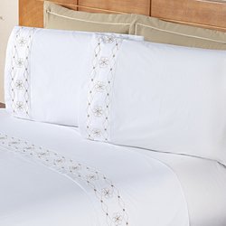 Jogo de Cama Queen Damasco Bege 200 Fios 4 Peças Jogo de Cama Queen Damasco Bege 200 Fios 4 Peças