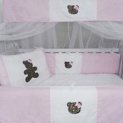 Kit Berço Ursa Oncinha Rosa 10 Peças Kit Berço Ursa Oncinha Rosa 10 Peças
