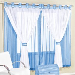 Cortina Clássica Azul 2,00m x 1,70m Cortina Clássica Azul 2,00m x 1,70m