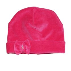 Touca de Bebê Lacinho Pink Plush Touca de Bebê Lacinho Pink Plush