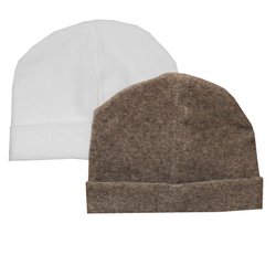 Kit Touca de Bebê Plush Cinza e Branco Kit Touca de Bebê Plush Cinza e Branco