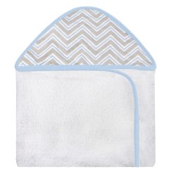 Toalha de Banho Chevron Azul com Capuz Toalha de Banho Chevron Azul com Capuz