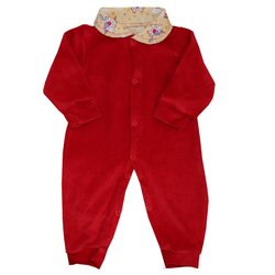 Macacão Manga Longa Basic Unicórnio Vermelho de Plush Macacão Manga Longa Basic Unicórnio Vermelho de Plush