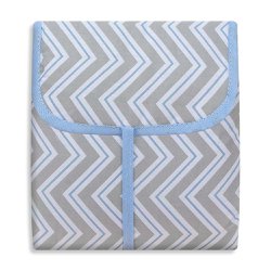 Trocador Portátil Chevron Azul com Bolso Trocador Portátil Chevron Azul com Bolso