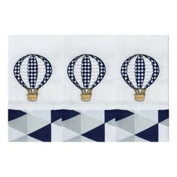 Toalha de Boca Balão Losango Marinho 3 Peças Toalha de Boca Balão Losango Marinho 3 Peças