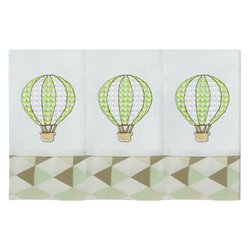 Toalha de Boca Balão Losango Verde 3 Peças Toalha de Boca Balão Losango Verde 3 Peças
