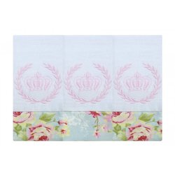 Toalha de Boca Realeza Floral Rosa 3 Peças Toalha de Boca Realeza Floral Rosa 3 Peças