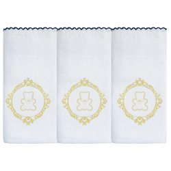 Fralda de Ombro Urso Imperial Cáqui 3 Peças Fralda de Ombro Urso Imperial Cáqui 3 Peças