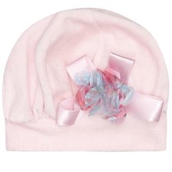 Boina de Bebê Rosa Plush Boina de Bebê Rosa Plush