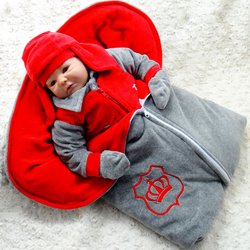Saída de Maternidade Gustavo Vermelho Plush 5 Peças Saída de Maternidade Gustavo Vermelho Plush 5 Peças