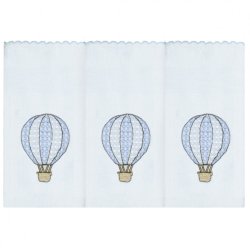 Fralda de Ombro Balão Azul 3 Peças Fralda de Ombro Balão Azul 3 Peças