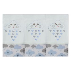 Toalha de Boca Chuva de Benção Azul 3 Peças Toalha de Boca Chuva de Benção Azul 3 Peças
