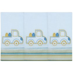 Toalha de Boca Transporte Caminhão Azul 3 Peças Toalha de Boca Transporte Caminhão Azul 3 Peças