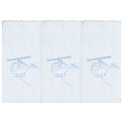 Fralda de Ombro Helicóptero Azul 3 Peças Fralda de Ombro Helicóptero Azul 3 Peças