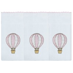 Fralda de Ombro Balão Rosa 3 Peças Fralda de Ombro Balão Rosa 3 Peças