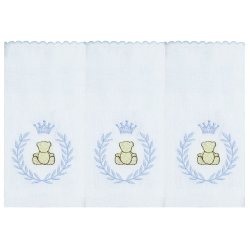Fralda de Ombro Urso Thed Azul 3 Peças Fralda de Ombro Urso Thed Azul 3 Peças