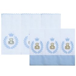 Kit Fralda de Boca e Ombro Urso Thed Azul Kit Fralda de Boca e Ombro Urso Thed Azul