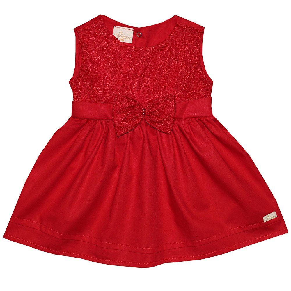 vestido vermelho para bebe
