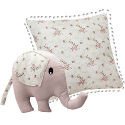 Almofada Elefante Nervura Floral Rosa 2 Peças Almofada Elefante Nervura Floral Rosa 2 Peças