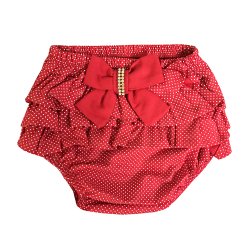 Calcinha de Bebê Poá Vermelho Calcinha de Bebê Poá Vermelho