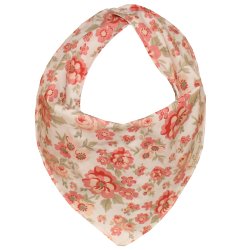 Babador Bandana Floral Goiaba Babador Bandana Floral Goiaba